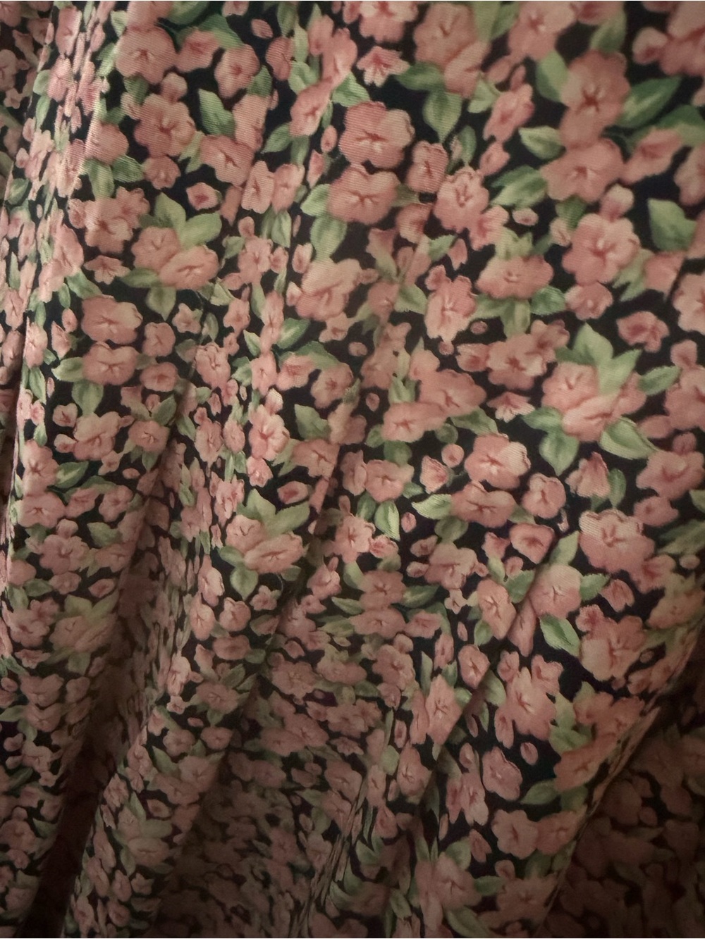 Vintage 90s Components Pink Floral Ankle Maxi Skirt Cottagecore Boho Romantic 8 - Picture 7 of 12